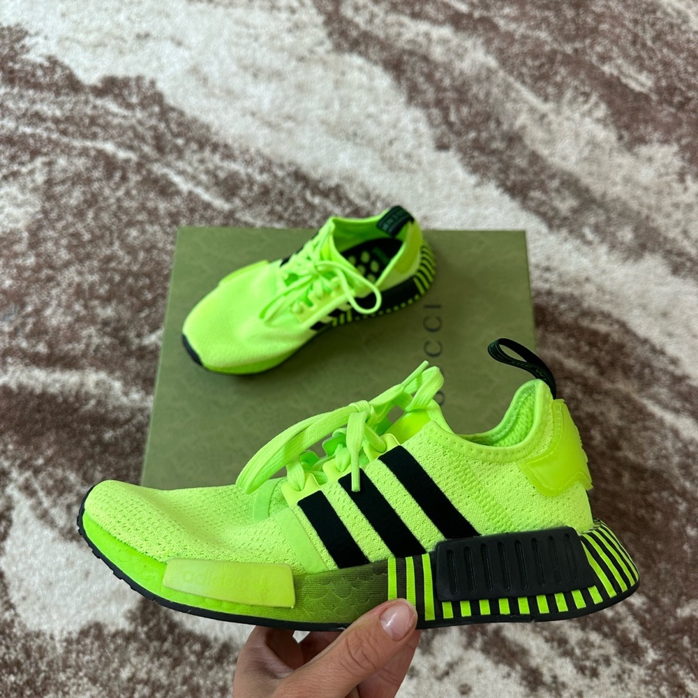 Adidas NMD R1 - Neon Signal Green “Glitch” Sneakers